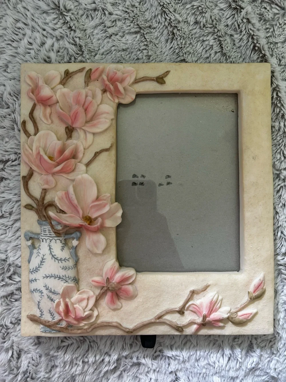 Frameology 3D Floral Pink Magnolia Ceramic Picture Frame - Vintage